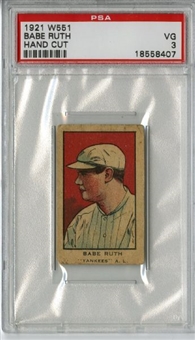1921 W551 Babe Ruth PSA VG 3